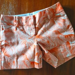 The Limited Orange and Cream Crew Fit Shorts Size 0